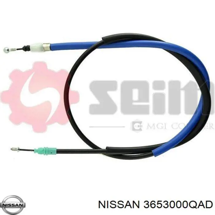 Купити 3653000QAD Nissan/Infiniti Трос ручного гальма задній, правий