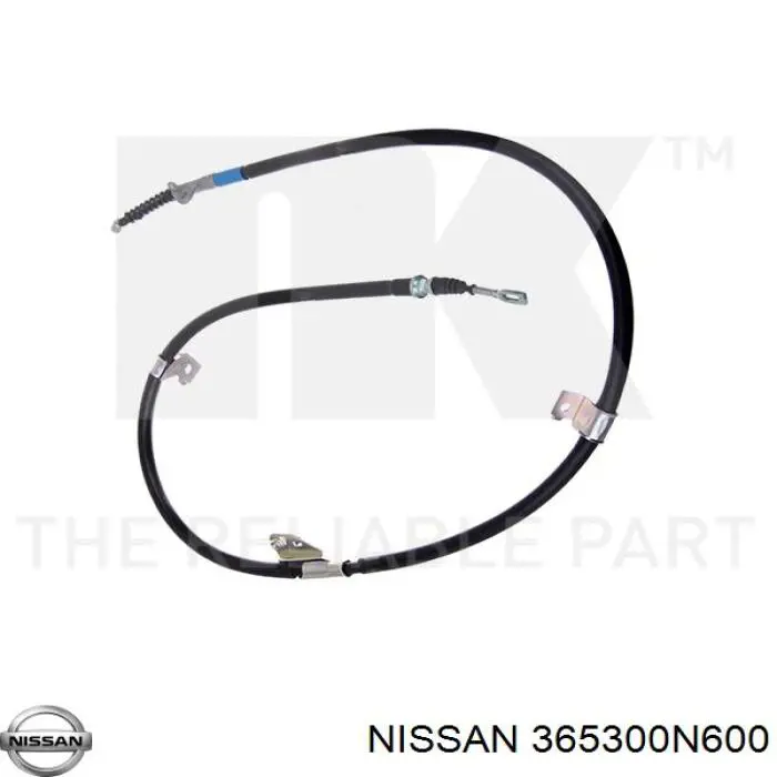 365300M810 Nissan/Infiniti Трос ручного гальма задній, правий