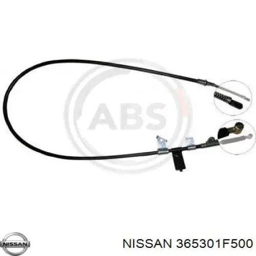 Трос стоянкового гальма задній правий Nissan/Infiniti 365301F500 ціна, від 14.17 USD