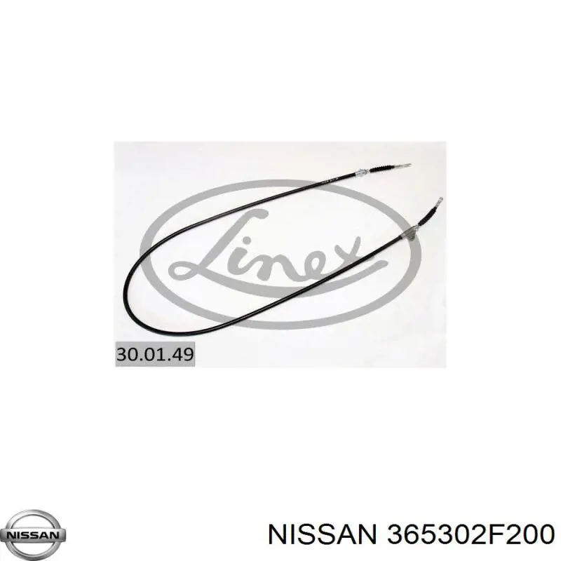 365302F200 Nissan/Infiniti Трос ручного гальма задній, правий