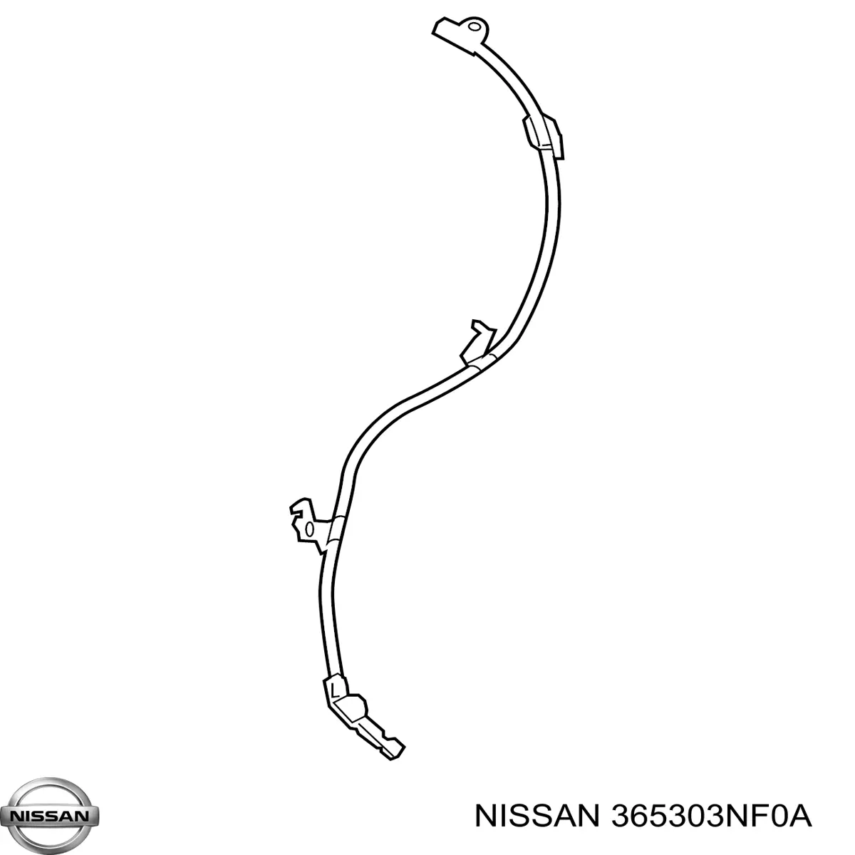 Трос стоянкового гальма задній правий Nissan/Infiniti 365303NF0A ціна, від 12.67 USD
