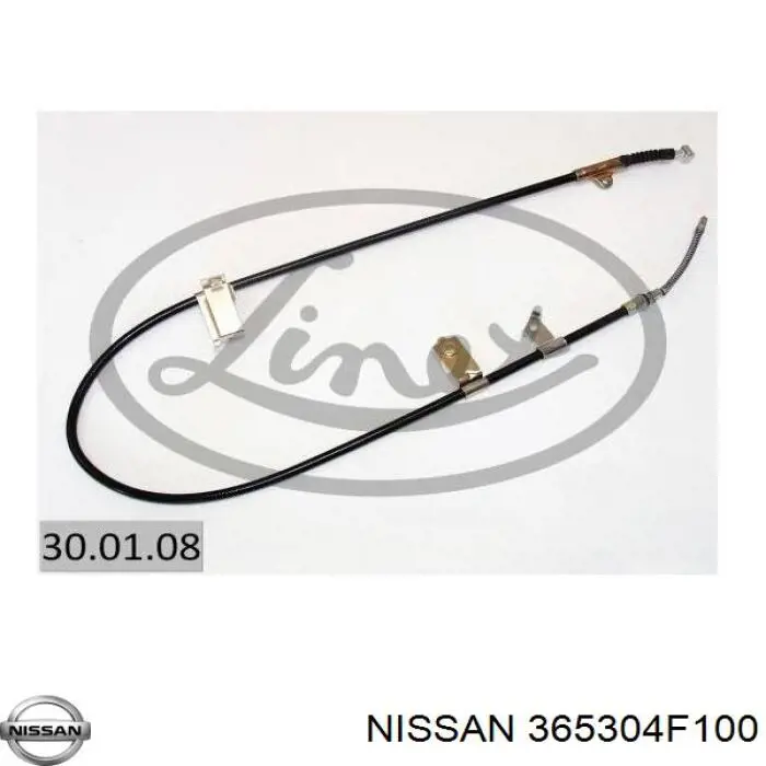 Купити 365304F100 Nissan/Infiniti Трос ручного гальма задній, правий