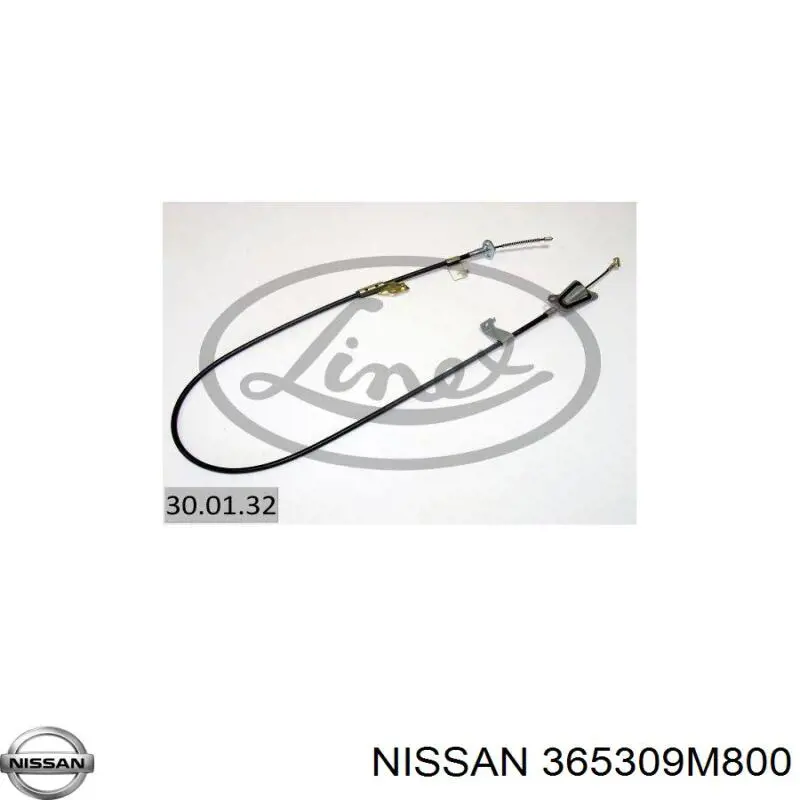 Купити 365309M800 Nissan/Infiniti Трос ручного гальма задній, правий