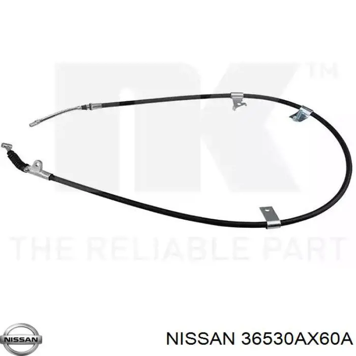 36530AX60A Nissan/Infiniti Трос ручного гальма задній, правий