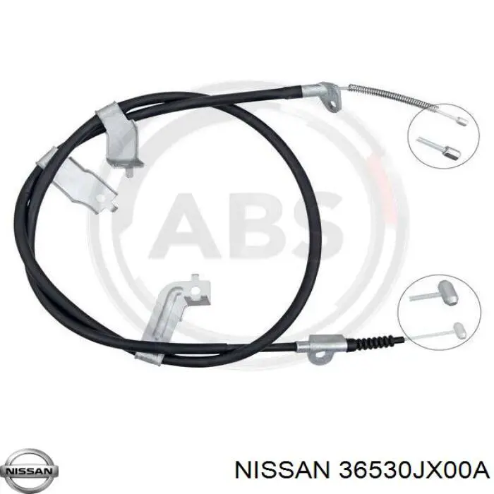 Купити 36530JX00A Nissan/Infiniti Трос ручного гальма задній, правий