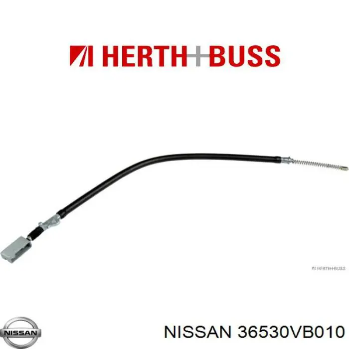 Трос стоянкового гальма задній правий Nissan/Infiniti 36530VB010 ціна, від 159.18 USD