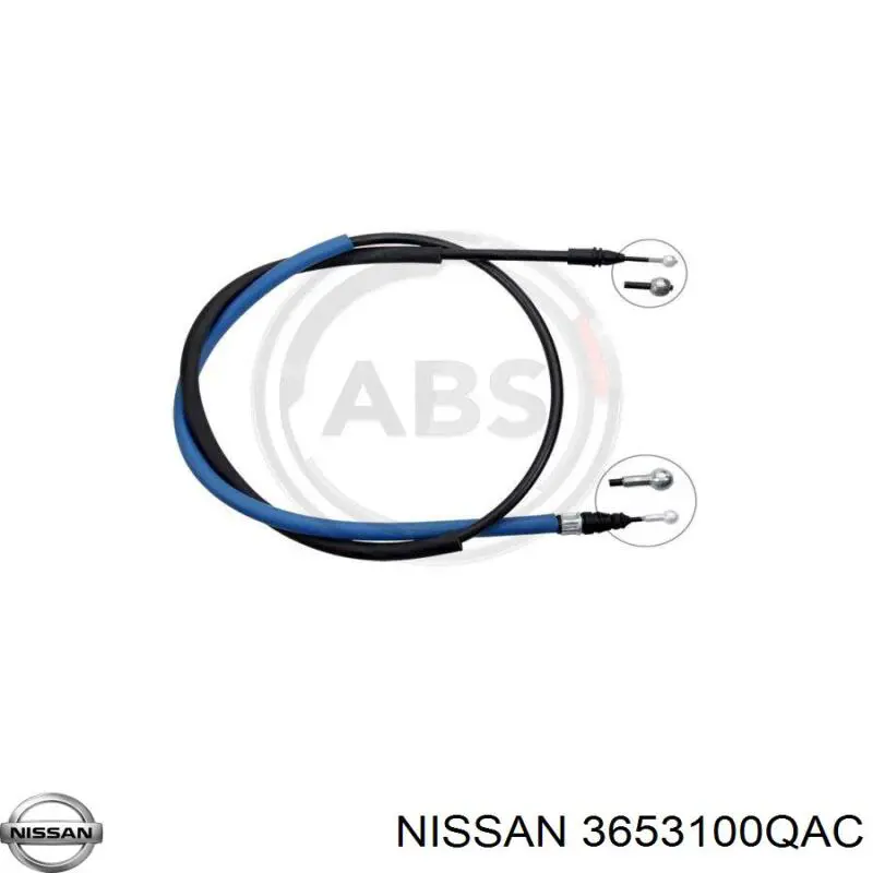 Трос стоянкового гальма задній лівий Nissan/Infiniti 3653100QAC ціна, від 9.01 USD