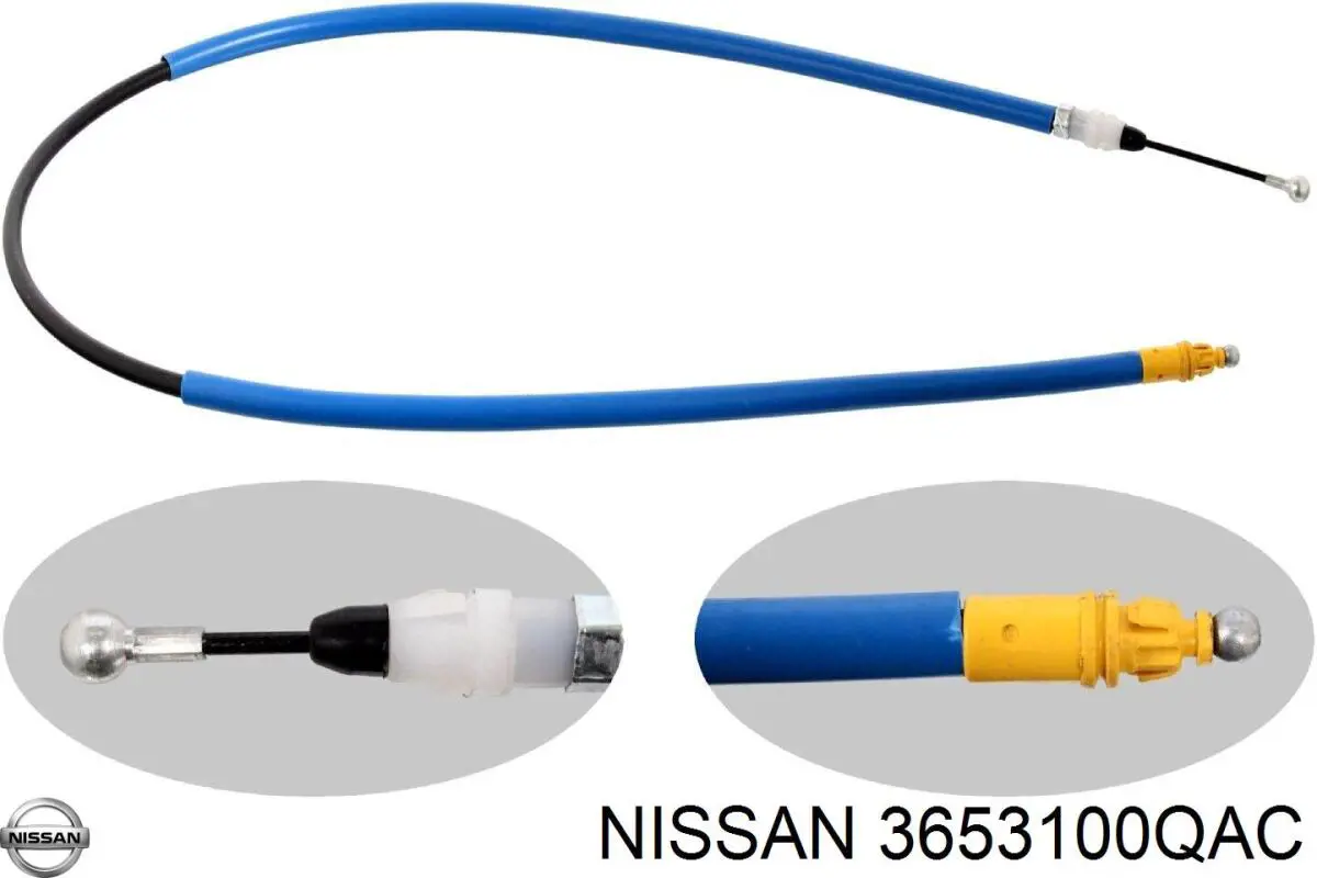 Купити 3653100QAC Nissan/Infiniti Трос ручного гальма задній, лівий