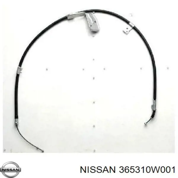 Трос ручного гальма задній, лівий 365310W001 Nissan/Infiniti