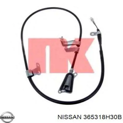 365318H30B Nissan/Infiniti Трос ручного гальма задній, лівий