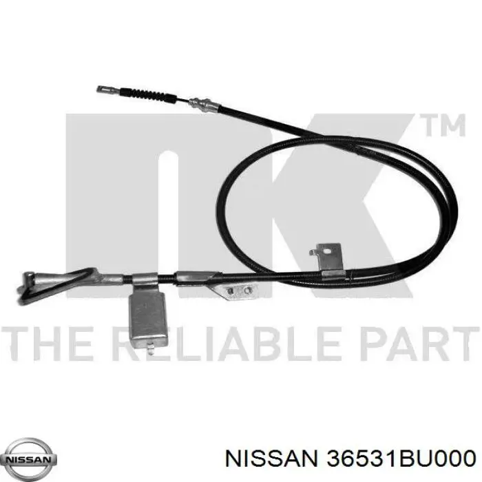 Купити 36531BU000 Nissan/Infiniti Трос ручного гальма задній, лівий