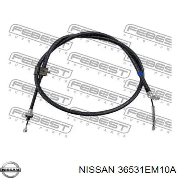 Трос стоянкового гальма задній лівий Nissan/Infiniti 36531EM10A ціна, від 20.97 USD