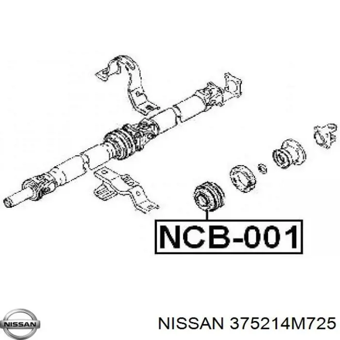 Підвісний підшипник карданного валу Nissan/Infiniti 375214M725 ціна, від 20.71 USD