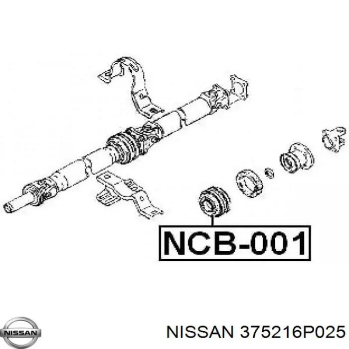 Підвісний підшипник карданного валу 375216P025 Nissan