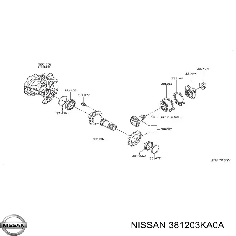 381203KA0A Nissan/Infiniti Підшипник ступиці зовнішній, пер/зад