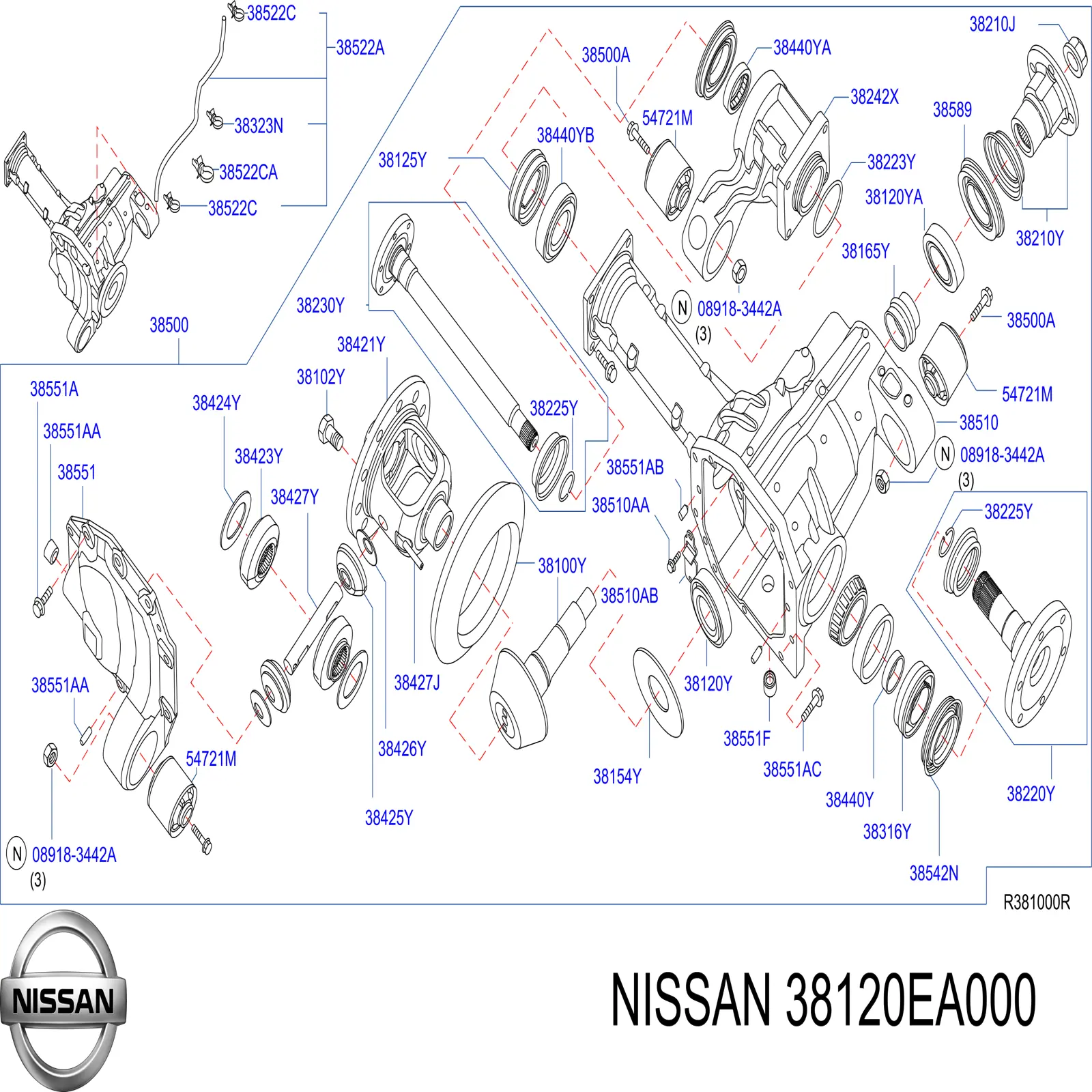  Nissan/Infiniti 38120EA000 ціна, від 13.80 USD