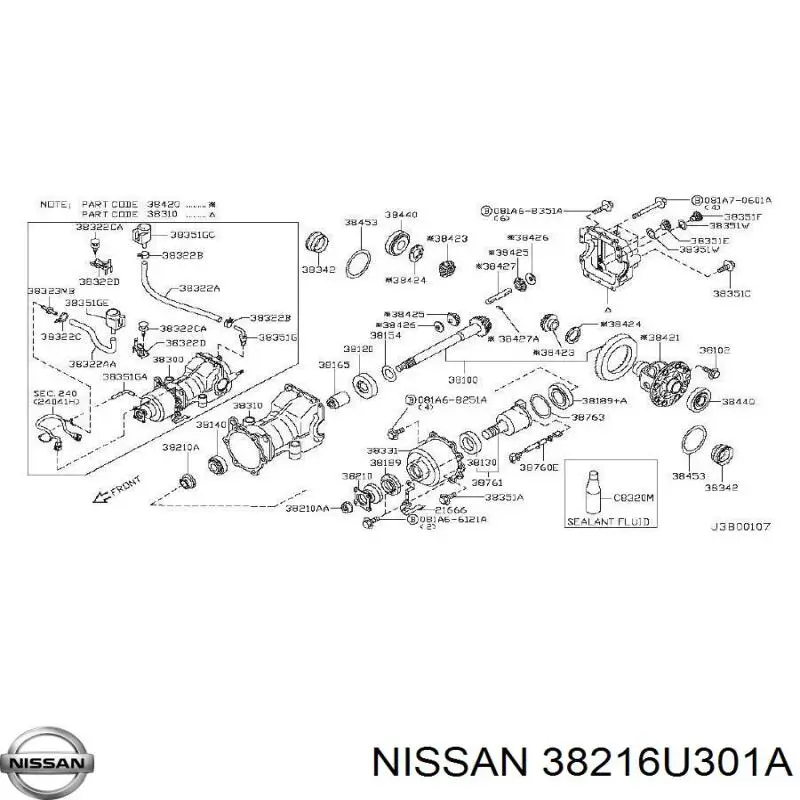  38216U301A Nissan