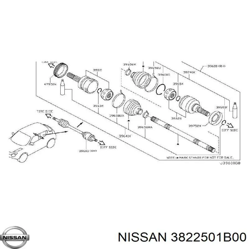 Купити 3822501B00 Nissan/Infiniti 