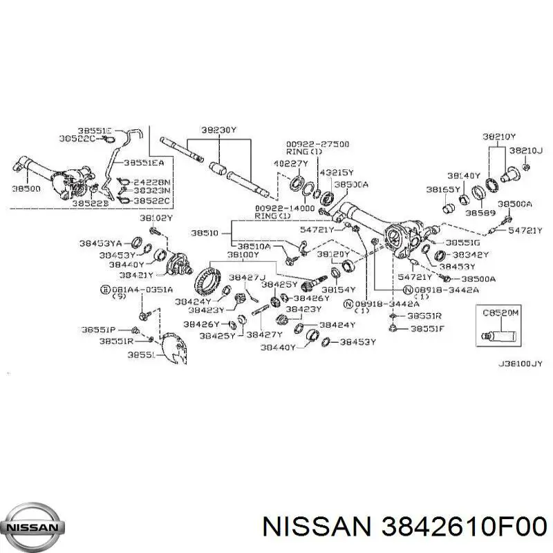  3842610F00 Nissan