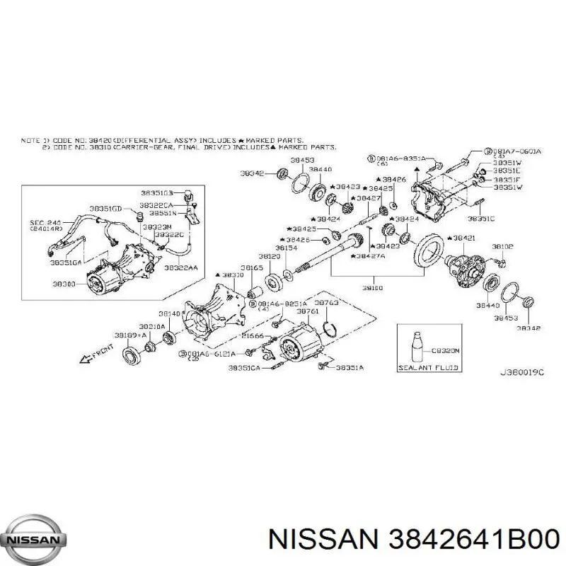  3842641B00 Nissan