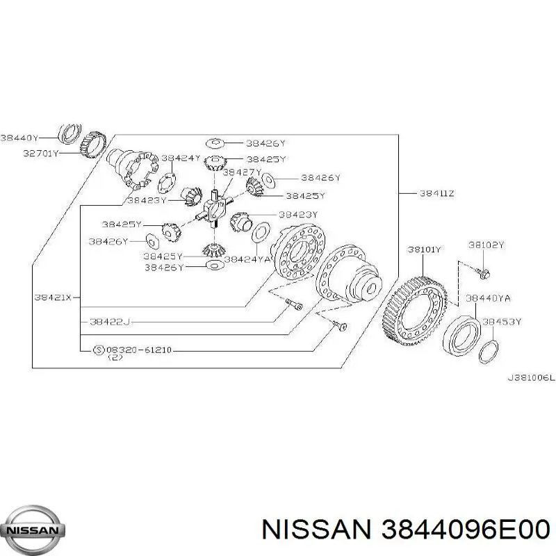 3844096E00 Nissan 