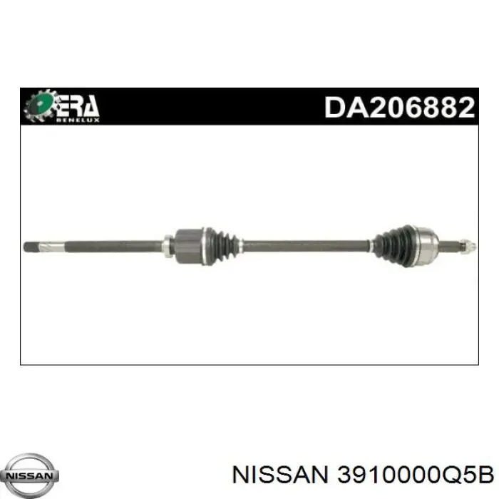 Піввісь передня, права Nissan/Infiniti 3910000Q5B ціна, від 107.65 USD