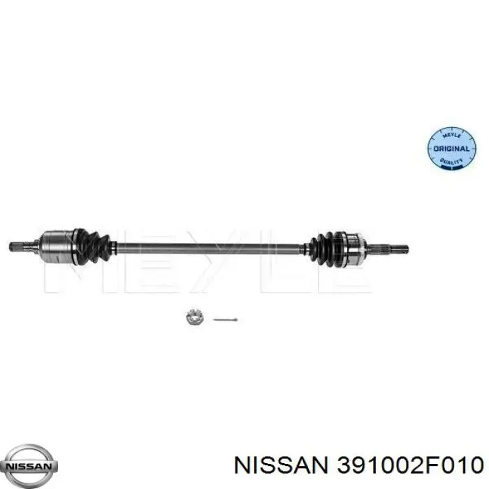 391002F010 Nissan піввісь (привід передня, права)