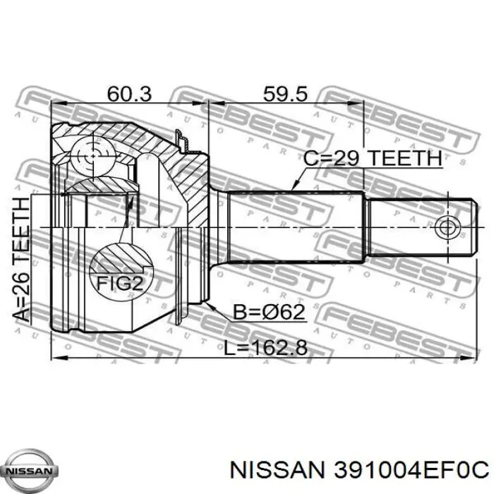  391004EF0C Nissan