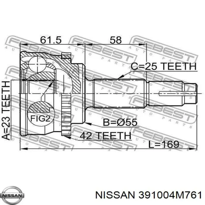 Піввісь передня, права Market (OEM) XX391004M761 ціна, від 207.18 USD
