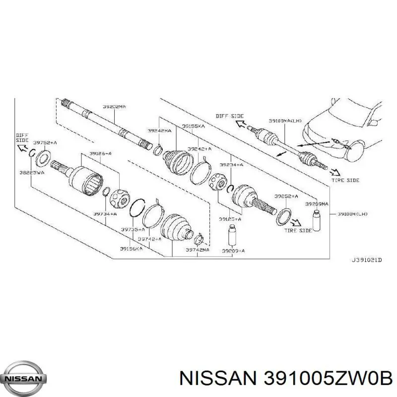 391005ZW0B Nissan/Infiniti 