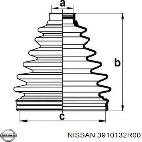 Купити 3910132R00 Nissan/Infiniti Шарнір приводу зовнішній