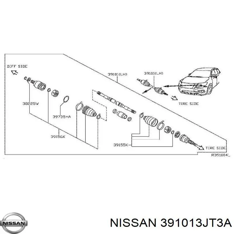  Nissan/Infiniti 391013JT0D ціна, від 127.12 USD