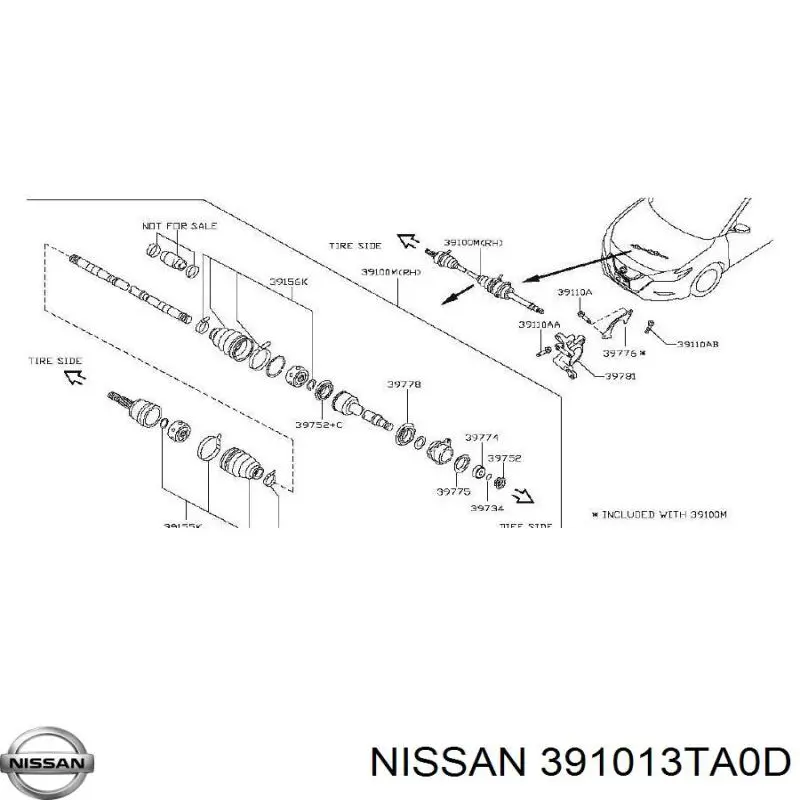  391019DL0A Nissan