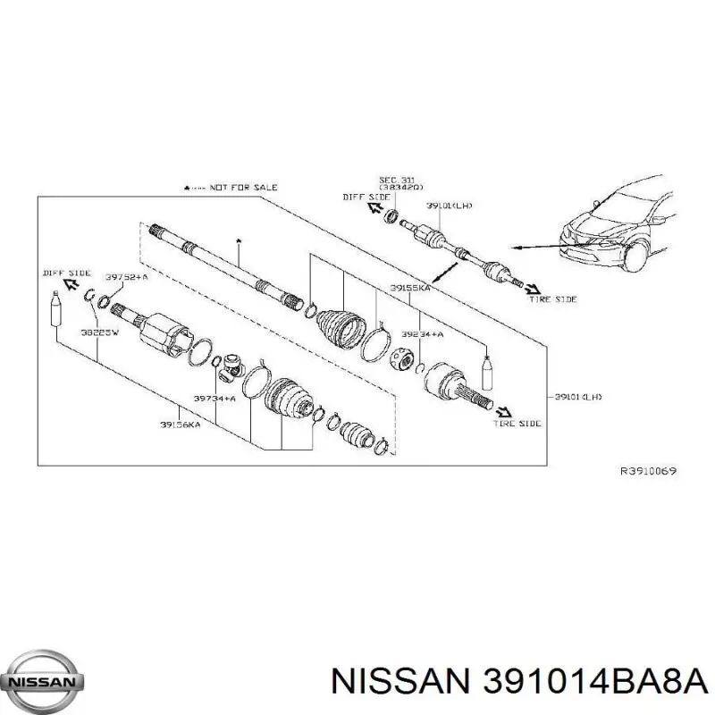 Привід передній лівий GSP 202249 ціна, від 130.65 USD