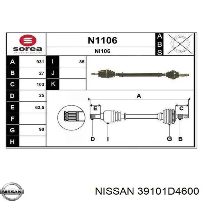  39101D4600 Nissan