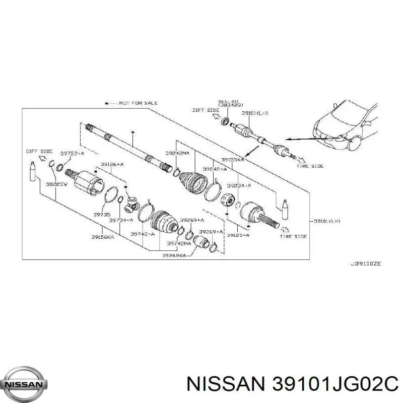  39101JG02C Nissan