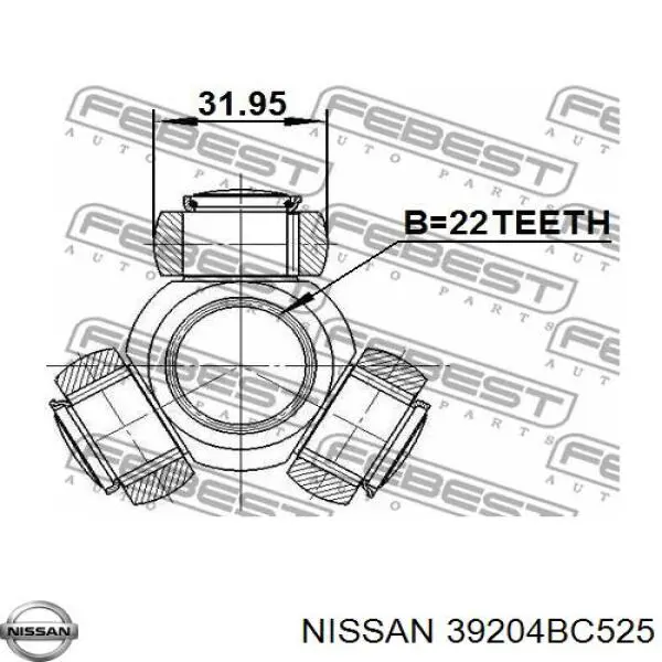 Піввісь передня, права Nissan/Infiniti 39204BC525 ціна, від 27.21 USD