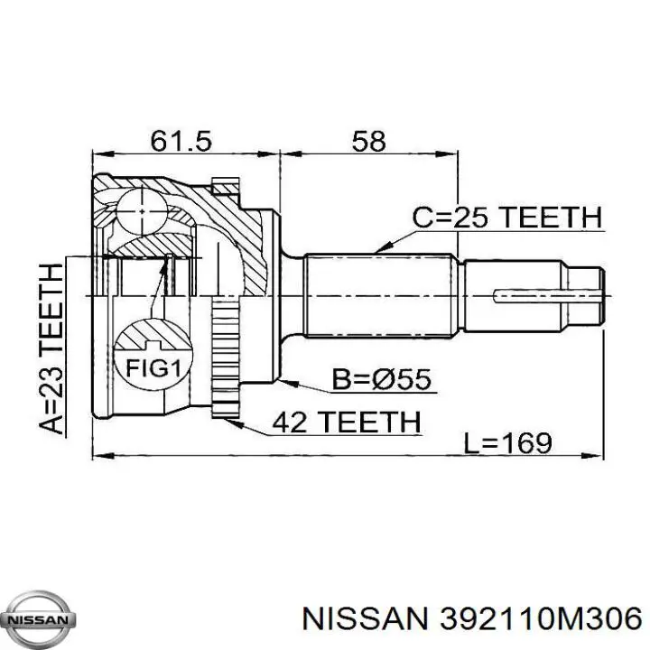 Граната колісна Nissan/Infiniti 392110M306 ціна, від 19.47 USD