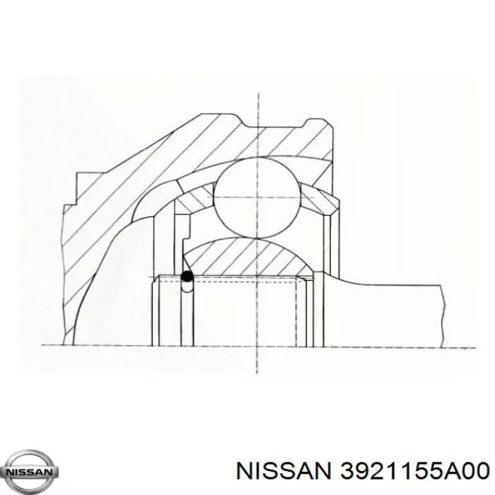 3921155A00 Nissan шрус зовнішній передній