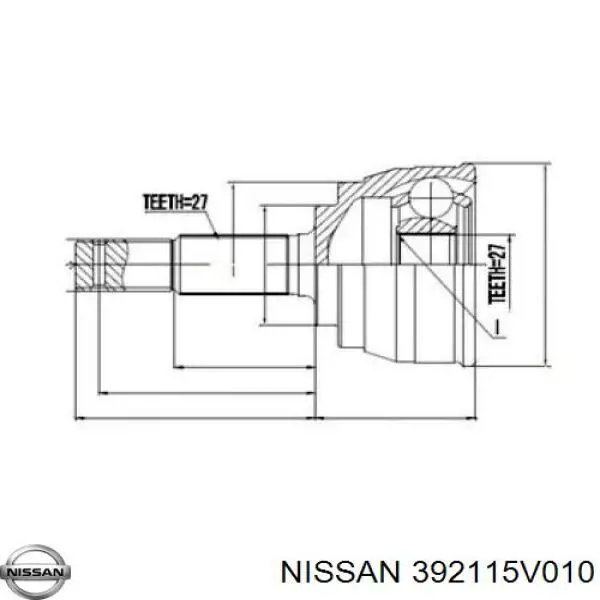 Граната колісна Nissan/Infiniti 392115V010 ціна, від 31.50 USD