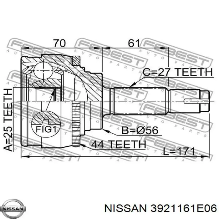  3921161E06 Nissan