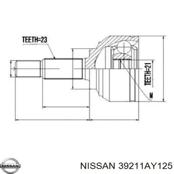 ШРУС наружный NISSAN 39211AY125