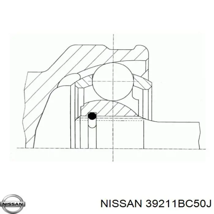 39211BC50J Nissan шрус зовнішній передній