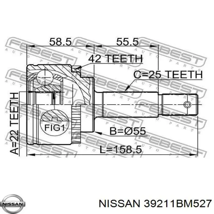 Граната колісна Nissan/Infiniti 39211BM527 ціна, від 32.28 USD