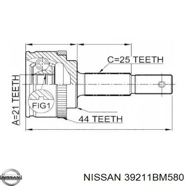 Купити 39211BM528 Nissan/Infiniti Шарнір приводу зовнішній
