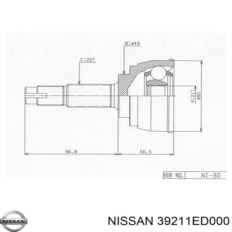  39211ED000 Nissan