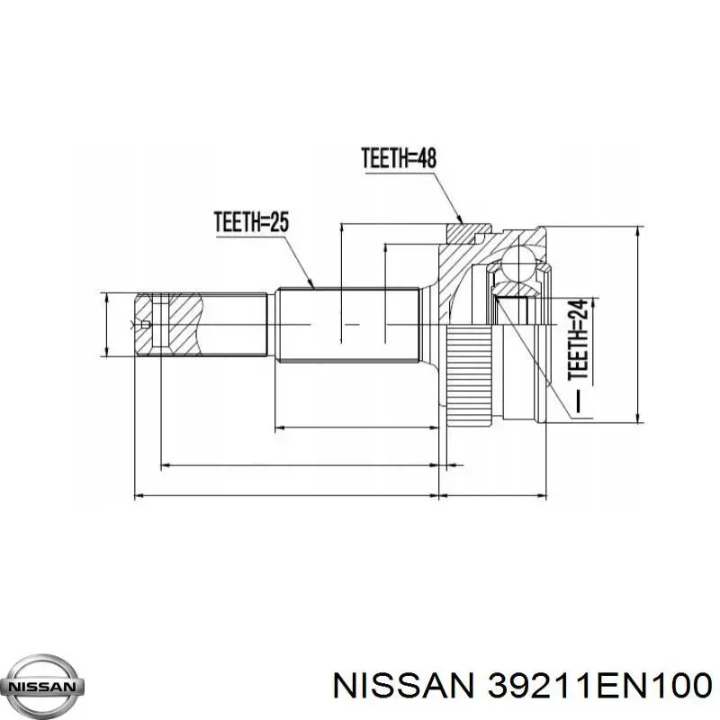 ШРКШ зовнішній задній 39211EN100 Nissan/Infiniti