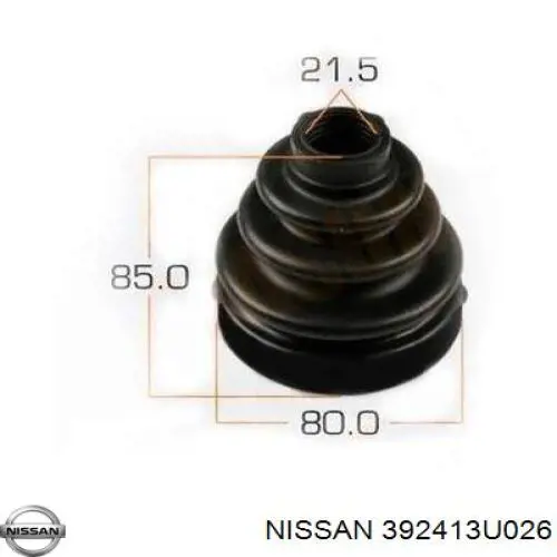 Пильник шарніра кутових швидкостей зовнішній передній Nissan Tiida ASIA хетчбек (C11) (2005 - 2012) ціна, від 43.31 USD