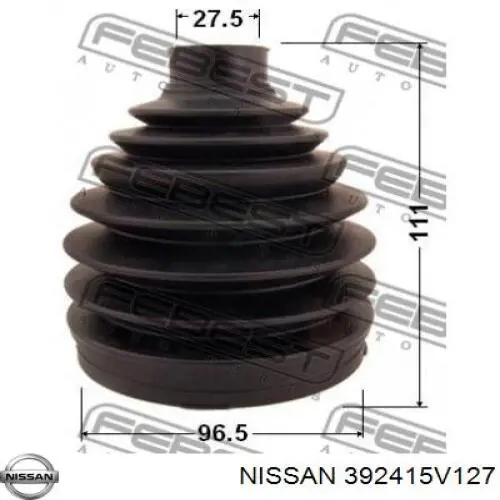 Купити 392415V127 Nissan/Infiniti Пильник шарніра приводу