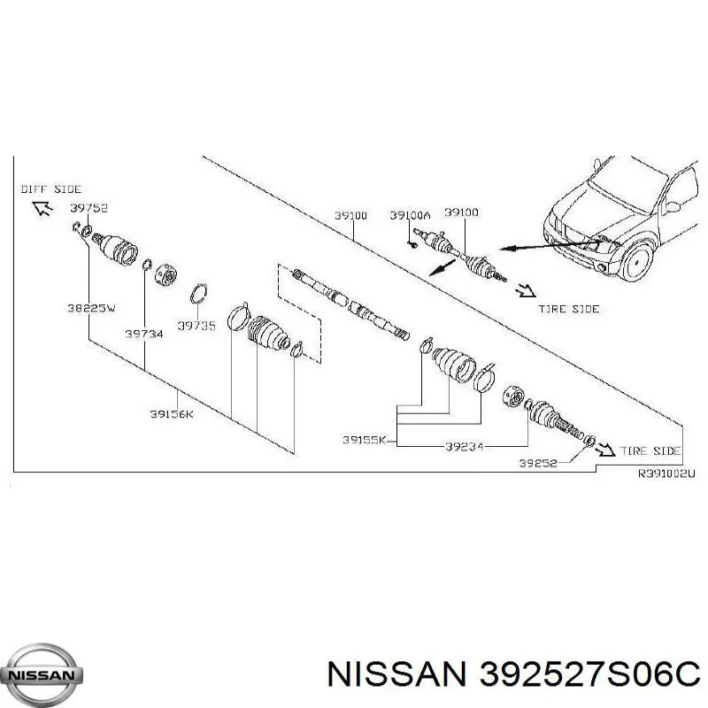  392527S06C Nissan